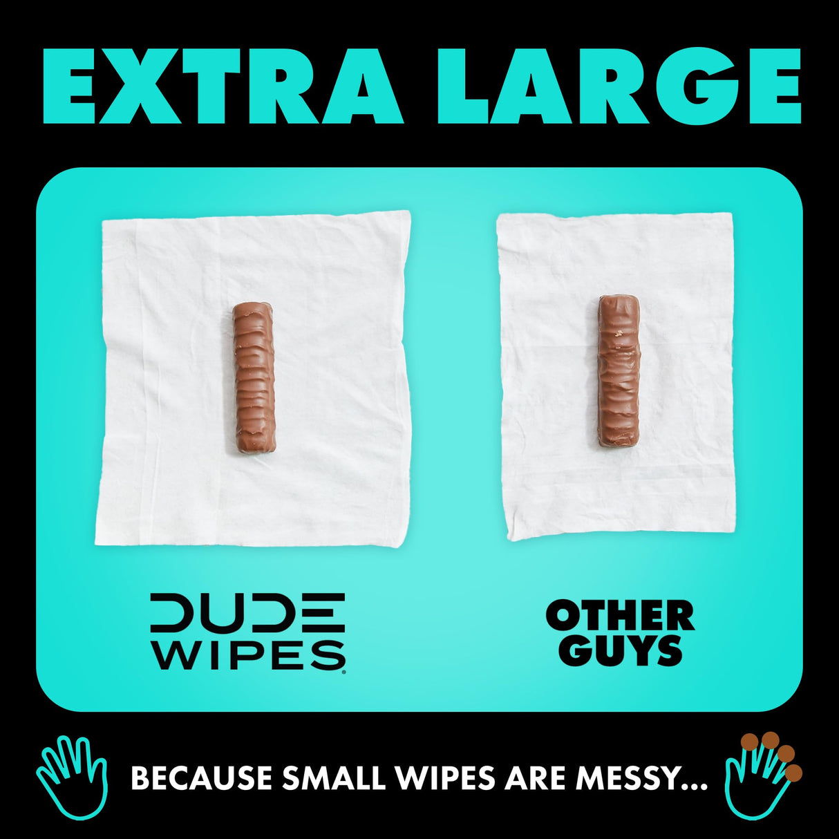 DUDE Wipes - Flushable Wipes for Adults - 6 Pack, 288 Wipes - Odor Destroyer XL Adult Wet Wipes - Deodorizing with Clean Scent - Up to 24 Hours of Odor-Destroying Technology