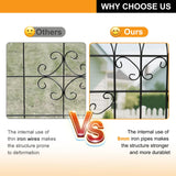 YOBAZAN Metal Garden Trellis 71"x20", 2 Pack Plant Support Trellis