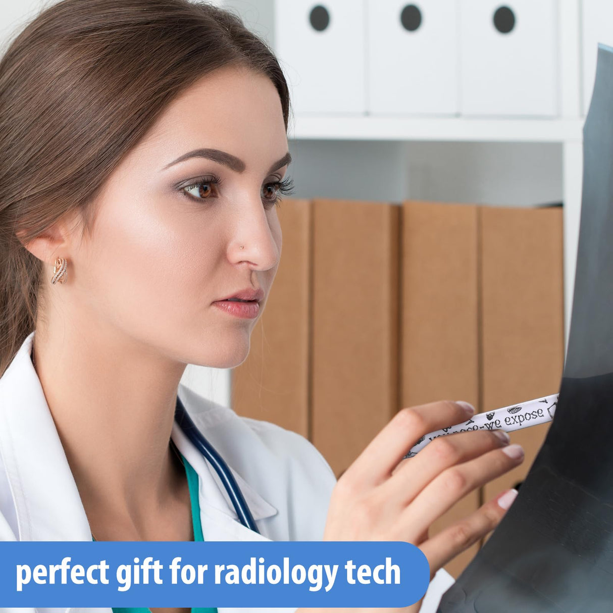 Sayglossy 36 Pcs Xray Tech Gifts Bulk Ballpoint Pens in Black Ink Radiology Tech Student Essentials Retractable Pens for Radiologist X-Ray Technician Graduation Christmas Birthday Radiology Day Gifts