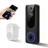 Cookedixo 1080P Wireless Video Doorbell Camera, Battery Powered Door Chime, Night Vision, 2-Way Audio, Smart AI Human Detection, Cloud Storage, Home Security Door Bell