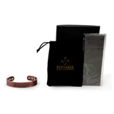 Reevaria Heavyweight Large Copper Celtic Magnetic Cuff Bracelet for Men, with 10 Magnets