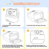 Kids Instant Digital Cameras for Boys and Girls, 1080P HD Dual-Lens Selfie Digital Camera with Print Paper & 32G Card, Christmas Birthday Gifts Toys for Toddler and Teenagers Age 3-16 Years Old