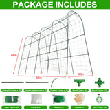 Cucumber Trellis for Raised Beds - Sturdy Arch Trellis for Peas, Beans & Climbing Plants | Outdoor Vegetable Support, Garden Trellis Kit (63" Lx30 Wx48 H)