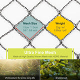 Bird Netting for Garden Protection, Anti Bird Mesh Garden Netting 49 x 49FT