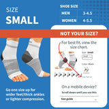 Plantar Fasciitis Sock (6 Pairs) for Men and Women, Compression Foot Sleeves with Arch and Ankle Support (Black, Gray, White, Small)