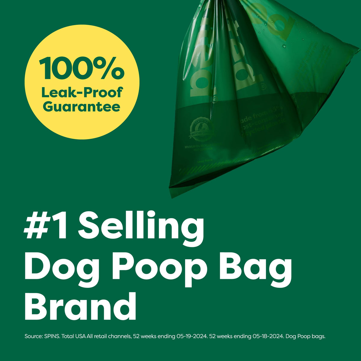 Earth Rated Dog Poop Bags on Refill Rolls, 600 Bags, Unscented