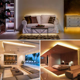 Lepro LED Tunable White Strip Light, Warm to Cool White,32.8ft Dimmable Bright LED Tape Lights, 600 LEDs 2835, Strong 3M Adhesive, Not Cuttable, Suitable for Christmas Decorations, Home, Bedroom