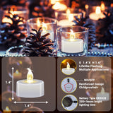 Candlium 200 Pack LED Tea Lights Bulk, 200+ Hours Long Lasting Battery Operated Flameless Candles for Wedding Centerpieces, Proposal Decorations, Valentine's Day & Event Decor (Warm White)