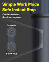 HOTO 25-Piece Upgraded Electric Screwdriver Kit, 1/4'' Hex, Magnetic Lid, 1500mAh Rechargeable Cordless Screwdriver, LED Light, Ideal for Furniture Assembly, Home Repair & Garage Projects