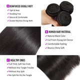10A Brazilian Straight Hair Bundles 22 24 26 28 Inch Straight Hair 4 Bundles 100% Unprocessed Brazilian Virgin Hair Bundles Deals Human Hair Weft Weave Bundles Human Hair Extension