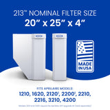 AprilAire 213 Replacement Filter for AprilAire Whole House Air Purifiers - MERV 13, Healthy Home Allergy, 20x25x4 Air Filter (Pack of 1)