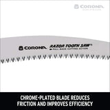 Corona Tools 13-Inch RazorTOOTH Pruning Saw | Tree Saw Designed for Single-Hand Use | Curved Blade Hand Saw | Cuts Branches up to 7" in Diameter | RS 7120