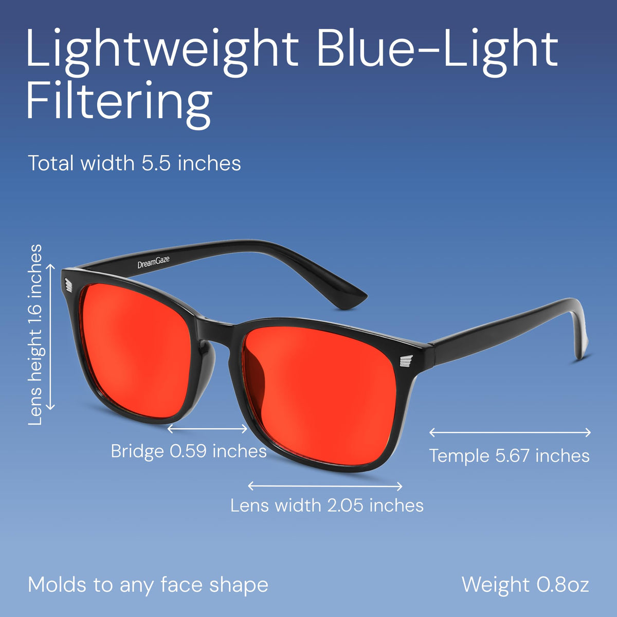 livho High Tech Blue Light Blocking Gaming Glasses - Red Lenses