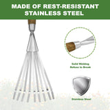 Haliaeetus Garden Hand Rake, 14.6'' Small Garden Rake for Tight Areas