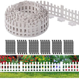 Garden Edging 33FT x 4.1~4.9IN Tall, Landscape Edging Borders with 60pcs Plastic Stakes,Arched Design White Flexible Lawn Edging Border, No Digging Edge Fence DIY for Tree Flowerbeds Grass Yard