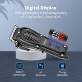 HIENA PRO Professional Hair Clipper Set for Men, Cordless Barber Clippers Set and Trimmer Kit, Electric Beard Trimmer & Nose Trimmer Kit, Foil Shaver & Men's Facial Grooming Tool Kit, Gifts for Men