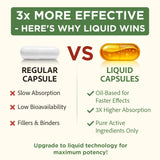 Advanced Cholesterol Supplements | Liquid-Filled Capsules for Better Absorption | Plant Sterols, Policosanol, Bergamot Extract | Triple-Action Formula,90 Capsules