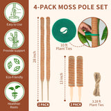 28'' Bendable Moss Poles & 12'' Stackable Coir Plant Sticks for Monstera