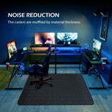 SALLOUS Chair Mat for Hard Floor, 47" x 36" Vinyl Gaming Chair Mat for Hard Surface, Multi-Purpose Hard Floor Protector Desk Chair Mat for Home Office (Black)