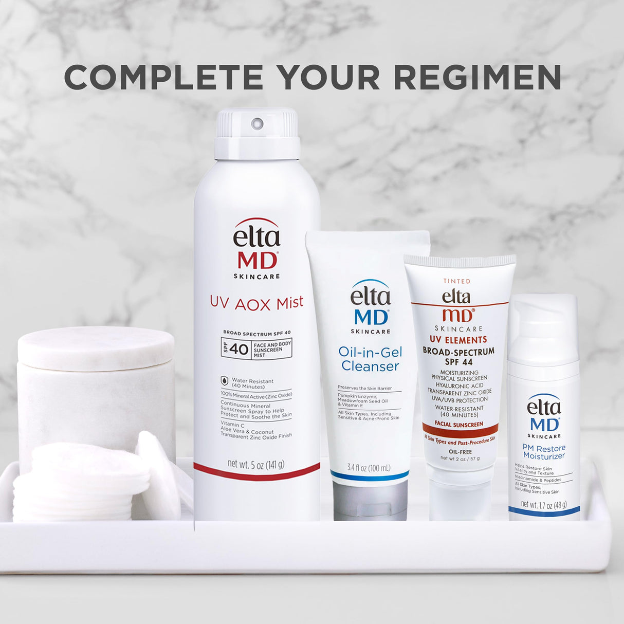 EltaMD UV AOX Mist Mineral Sunscreen Spray, SPF 40 Spray Sunscreen for Face and Body, Zinc Oxide Formula with Antioxidants, 5 oz Bottle (Pack of 2)