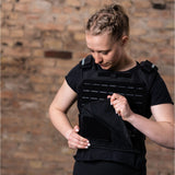 North Gym Adjustable Weighted Vest/Incl. 2 Innovative Moulded Weights for Best fit / 14lbs / 20lbs/ 30lbs/ 40lbs (Black 40lbs)