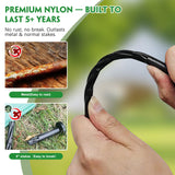 Garaook 120PCS 8-Inch Plastic Landscape Edging Stakes, Spiral Nylon Landscape Spikes, Anchoring Nails for Weed Barrier, Paver Edging, Landscape Edging, Artificial Turf, Grass Pathways, Black