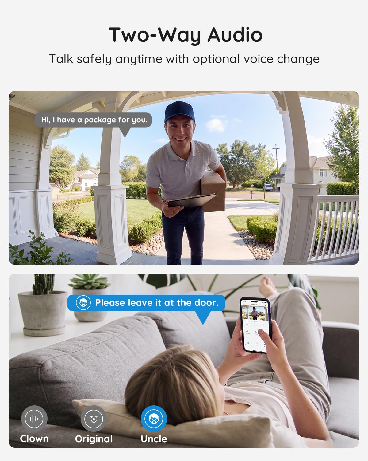 BOIFUN Video Doorbell Camera Wireless – No Subscription Required, 2K HD, 166° Wide View, HDR Night Vision, Motion Alerts, Two‑Way Audio & Battery Video Doorbell with Chime, 2.4 GHz Wi‑Fi Only
