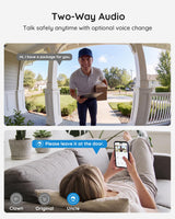 BOIFUN Video Doorbell Camera Wireless – No Subscription Required, 2K HD, 166° Wide View, HDR Night Vision, Motion Alerts, Two‑Way Audio & Battery Video Doorbell with Chime, 2.4 GHz Wi‑Fi Only