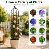 Yotoworth Garden Obelisk Trellis, 6.3 ft Tall, Black, 1PC