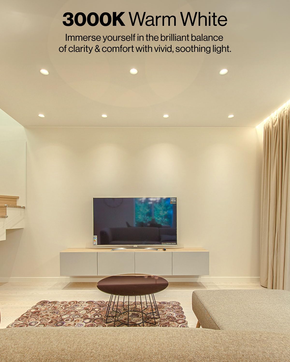 Sunco 4 Inch LED Recessed Lights, Retrofit Can Light for Ceiling, Baffle Trim, 660 LM, 11W (60W Equivalent), 3000K Warm White, Dimmable, Damp Rated ETL 4 Pack.