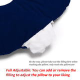 Wuronsa Ear Piercing Pillow for Side Sleepers, Pillow with an Ear Hole for CNH and Ear Pain Ear Inflammation Pressure Sores, O-Shaped Side Sleeping Pillow, Ear Guard Pillow (Ink-Blue)