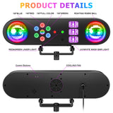 DJ Lights with Stand,5 in 1 Dj Lights for Parties Disco Ball Stage Party Light Set with Sound Activated Control, UV,Strobe, Dyeing, Led Par Light and Pattern Lighting for Bar Wedding Christmas-1PC