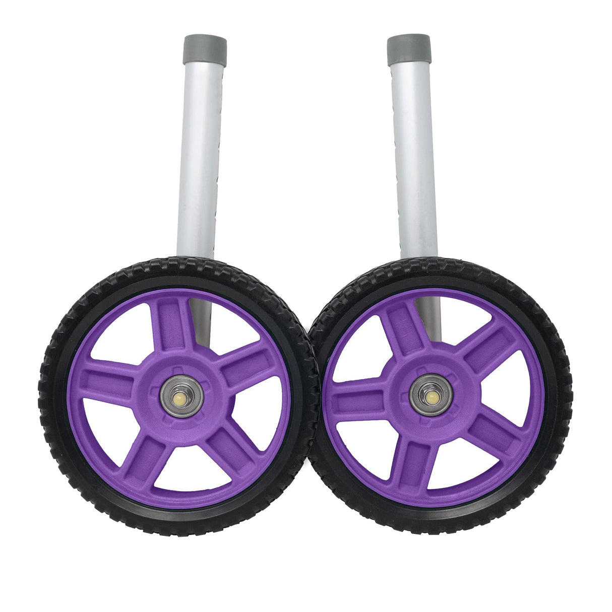 Top Glides 8" Off-Road Walker Wheel Kits with Flexfit Universal Ski Glides (Purple)