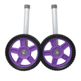 Top Glides 8" Off-Road Walker Wheel Kits with Flexfit Universal Ski Glides (Purple)