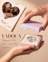 YADOCA 925 Sterling Silver Hug Ring for Women Girls Daughter Granddaughter