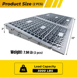 HOXWELL Modular Threshold Ramps for Doorways, 3" Rise Wheelchairs Ramps for Home, Solid Upgrade Material 3000 Lbs Load Capacity Door Ramps for Wheelchairs and Cars (2 PCS)