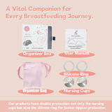luxury little 999 Silver Nursing Cups for Breastfeeding Moms, Advanced Ventilation Design Nipple Shield, Comfortable Lactation Care for Postpartum Nursing Moms, Breastfeeding Essential, X-Large