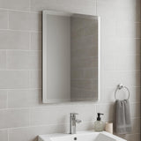 Tula Rectangular Bathroom Mirror | Frameless Bevelled Edge Design | Wall Mounted Portrait or Landscape 600mm x 450mm