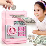 Kids Piggy Bank for Girls - Toys for 5 6 7 8 9 10 Year Old Girl Birthday Gifts - Electronic Piggy Bank ATM Machine Money Safe for Kids Toys Age 6-8-10