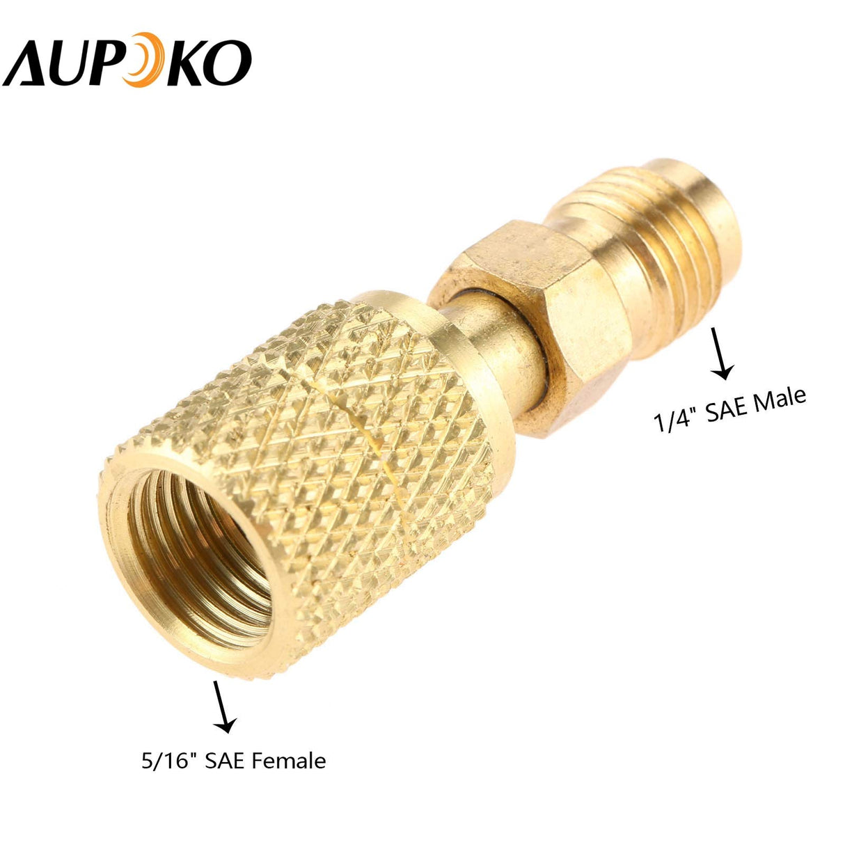 Aupoko R410A Straight Swivel Adapter, R410A Mini Split Adapter with 5/16’’ SAE Female x 1/4’’ SAE Male Quick Couplers Thread, Fits for HVAC Air Conditioner Mini Split System - 2 PC