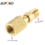 Aupoko R410A Straight Swivel Adapter, R410A Mini Split Adapter with 5/16’’ SAE Female x 1/4’’ SAE Male Quick Couplers Thread, Fits for HVAC Air Conditioner Mini Split System - 2 PC