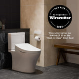TOTO WASHLET S5 Electronic Bidet Toilet Seat with Instantaneous Water Heating, PREMIST and EWATER+ Wand Cleaning, Elongated, Cotton White - SW3446#01