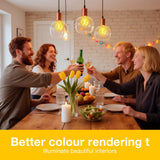 DAYBETTER 12 Pack A19 Vintage LED Edison Bulbs, 60W Equivalent, Dimmable, High Brightness 2700K Warm White, 800 Lumens, 8W E26 Standard Base, CRI80+, Clear Glass Filament Bulb for Living Room