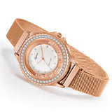 Gifts for Women Jewelry Sets, 4 Pieces Rose Gold Women's Watch Necklace Earring Bracelet Birthday Gifts for Women's Jewelry Sets for Women Gift for Wife Girlfriend Her Birthday Gift for Mom Mother