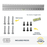 OOK 533212 French Cleat Mirror and Picture Hangers with Hardware, 200lb, Aluminum (13 Piece)