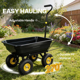 NORTHSKY Garden Dump Cart - 600lbs Load Capacity (Glossy Black)
