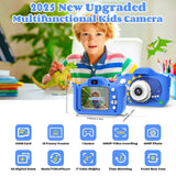 Kids Camera for 3-8 Year Old Girls Boys, 48MP Dual Lens 1080P Toddler Camera for Kids with 64GB SD Card, Children Digital Video Camcorder Selfie Camera Christmas Birthday Gifts
