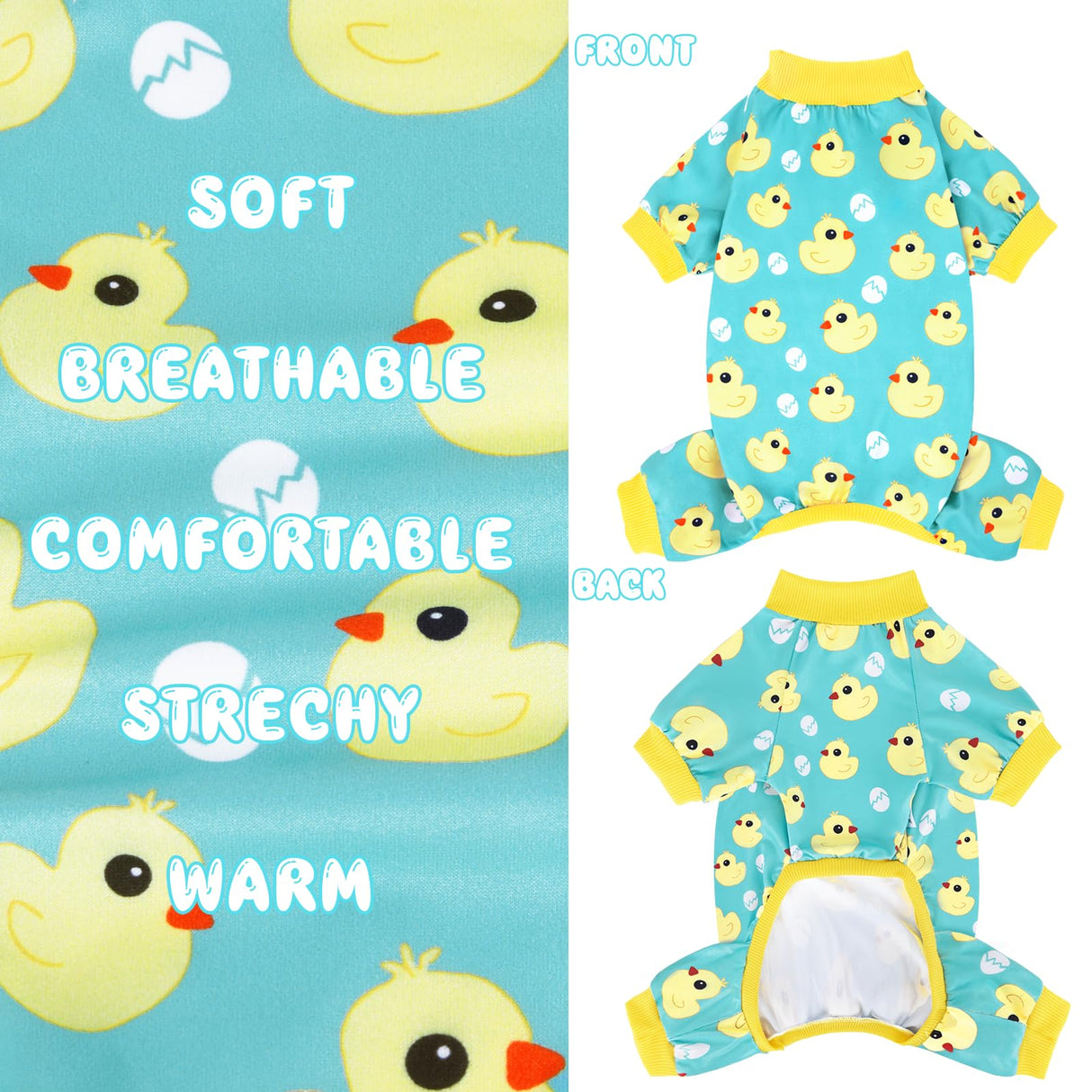 XPUDAC 4 Pieces Dog Pajamas for Small Dogs Pjs Clothes Puppy Onesies Outfits for Doggie Christmas Shirts Sleeper for Pet Cats Jammies-L