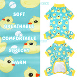 XPUDAC 4 Pieces Dog Pajamas for Small Dogs Pjs Clothes Puppy Onesies Outfits for Doggie Christmas Shirts Sleeper for Pet Cats Jammies-L