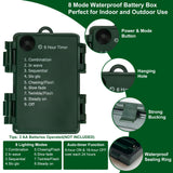 Battery Operated Christmas Lights, 33 FT 100 LED Mini String Lights with Timer and 8 Modes, Green Wire Outdoor Waterproof String Lights for Indoor Holiday Party Garden Decor, Warm White 2 Pack